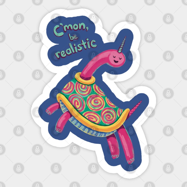 Unicorn Turtle Sticker by lupi